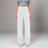 Pantalon Droit Taille Haute Confort Coupe Moderne