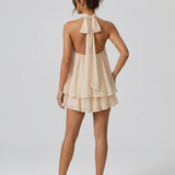 Robe Courte Dos Nu à Col Noué