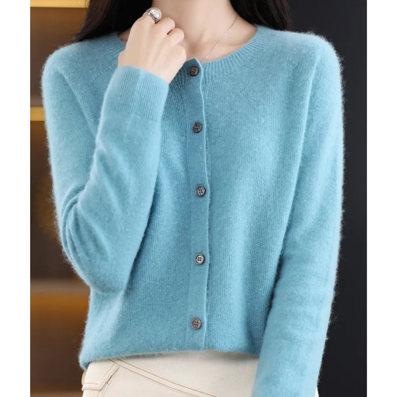 Cardigan Femme Boutonné – Pull Maille Fine Élégant