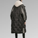 Doudoune longue ajustée pour femme, hiver