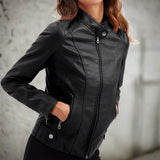 Veste Similicuir Femme Cintrée – Blouson Élégant Moderne