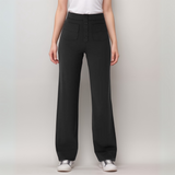 Pantalon Droit Taille Haute Confort Coupe Moderne