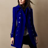 Manteau Court Militaire Boutonné Coupe Structurée Chic