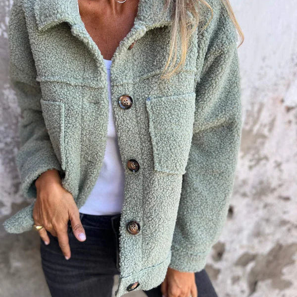 Blød Teddyjakke Casual Komfort Varm Let Stil