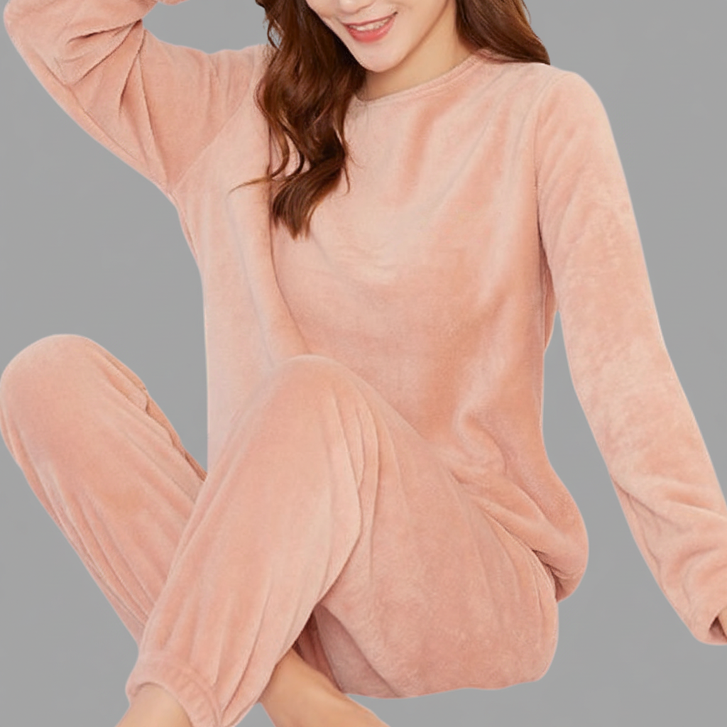 Ensemble Pyjama Velours Doux Pantalon Confort Cocooning
