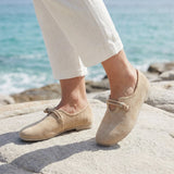 Mocassins femme aspect daim à semelle rembourrée