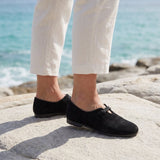 Mocassins femme aspect daim à semelle rembourrée