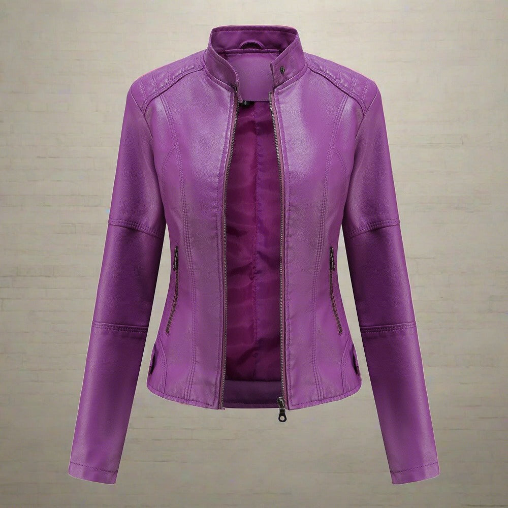 Veste Similicuir Femme Cintrée – Blouson Élégant Moderne
