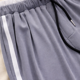 Pantalon femme large à bande latérale contrastée
