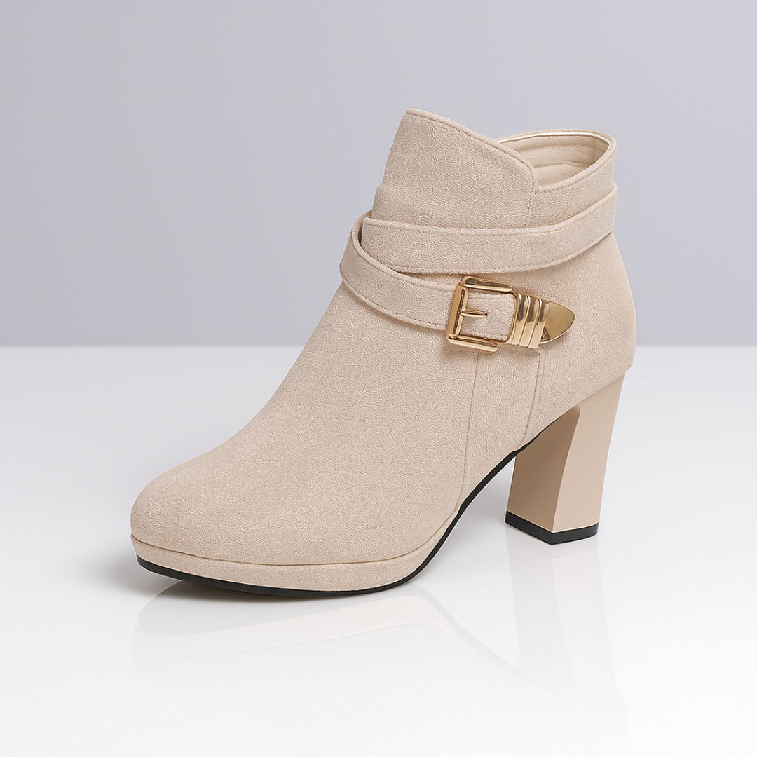 Bottines talon confortable élégantes boucle moderne