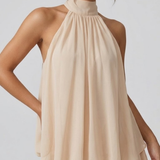 Robe Courte Dos Nu à Col Noué
