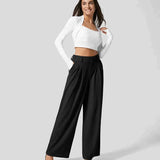 Pantalon Large Taille Haute Fluide Confort Moderne
