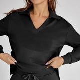 Ensemble Maille Fluide Col V Confort Élégant