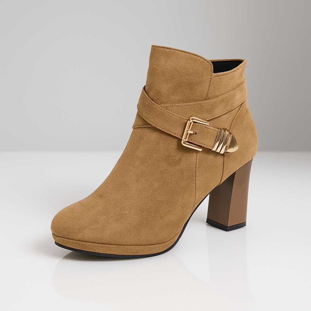 Bottines talon confortable élégantes boucle moderne