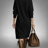 Robe polo midi en maille oversize à col haut