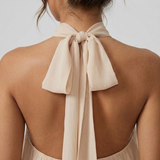 Robe Courte Dos Nu à Col Noué