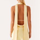 Robe Courte Dos Nu à Col Halter Élégante
