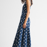 Robe Midi à Pois Sans Manches