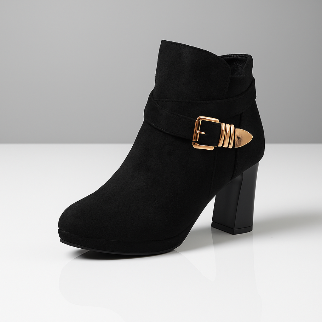 Bottines talon confortable élégantes boucle moderne