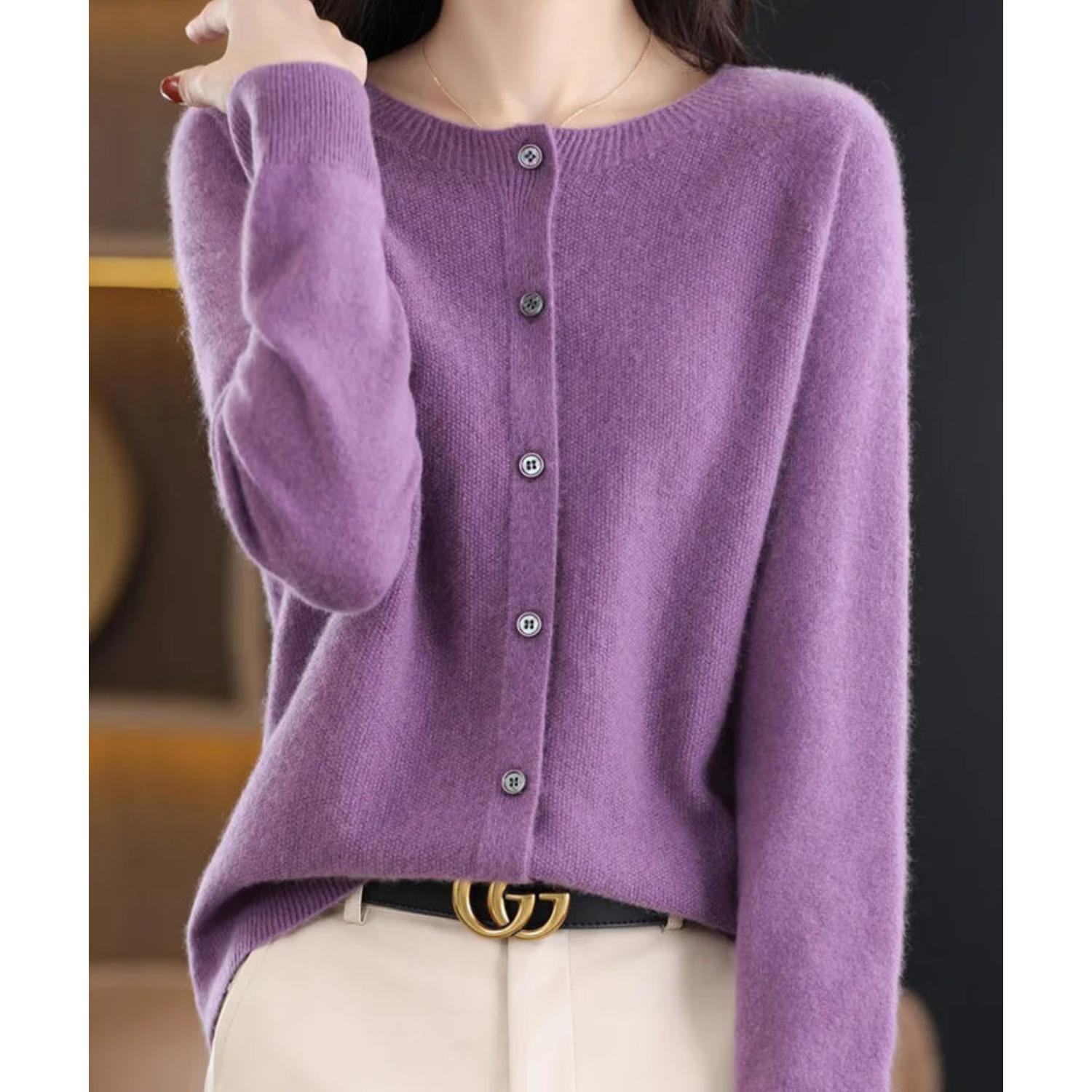 Cardigan Femme Boutonné – Pull Maille Fine Élégant