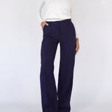 Pantalon Large Taille Haute Élégant Coupe Flare Moderne