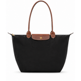 Sac cabas pliable en cuir contrastant pour femme