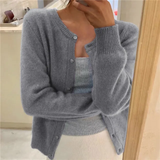 Cardigan Femme Maille Fine – Gilet Boutonné Élégant et Doux