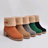 Bottines Fourrées à Talon pour Style Hivernal
