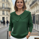 Pull Automne Élégant Vert Femme Essentiel
