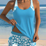 Ensemble Femme Débardeur à Bretelles et Short Fleuri