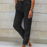 Pantalon Léger Taille Élastique Confort Quotidien