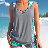 Ensemble Été Femme Débardeur Sport et Short Imprimé