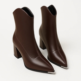 Bottines Pointues à Talon pour Style Élégant