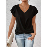 Tshirt Col V Coupe Fluide Confort Quotidien Élégant