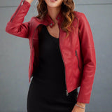Veste Similicuir Femme Cintrée – Blouson Élégant Moderne