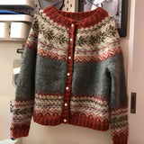 Cardigan Femme Motif Nordique – Gilet Boutonné Hiver