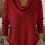 Pull femme en maille côtelée col bénitier