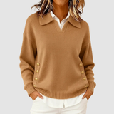 Pull Automne Élégant Marron Femme