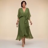 Robe Élégante Verte Femme