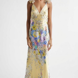 Robe Longue Fleurie Volants Romantiques