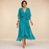 Robe Élégante Verte Femme