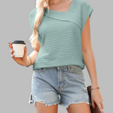 Asymmetrisk T Shirt Casual Stil Let Komfort