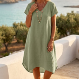 Robe Mi-Longue Verte Femme Héritage
