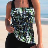 Tankini Femme Imprimé Moderne avec Shorty Confort