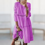Robe Chemise Midi à Taille Nouée