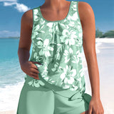Ensemble Été Femme Débardeur Fleuri et Short Léger