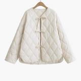 Veste matelassée femme à nouettes devant