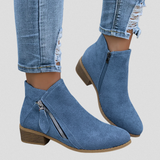 Bottines femme à zip latéral et semelle rembourrée