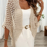 Cardigan Automne De Plage Camel Femme