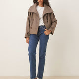 Arielle | Manteau Caban Chic en Laine pour l’Automne